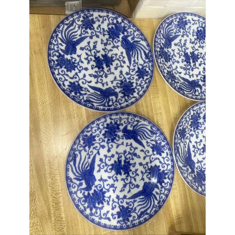 Set Of 8 Salad Lunch Plates 7-3/4” NORITAKE HOWO Flying Phoenix Japan